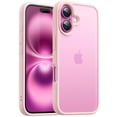 thumbnail image 1 of JETech Matte Case for iPhone 16 6.1-Inch, Shockproof Military Grade Drop Protection, Frosted Translucent Back Phone Cover, Anti-Fingerprint (Pink), 1 of 6