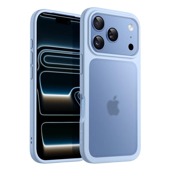 JETech Matte Case for iPhone 18 Pro |Frosted Translucent Back, Drop Protection (Glacier)