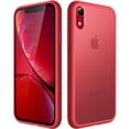thumbnail image 1 of JETech Matte Case for iPhone XR 6.1-Inch, Shockproof Military Grade Drop Protection, Frosted Translucent Back Phone Cover, Anti-Fingerprint (Red), 1 of 6