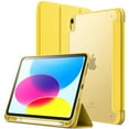 thumbnail image 1 of JETech Matte Case for iPad (A16) 11th/10th Generation (2025/2022) with Pencil Holder, Frosted Translucent Back Slim Stand Protective Tablet Cover (Yellow), 1 of 7