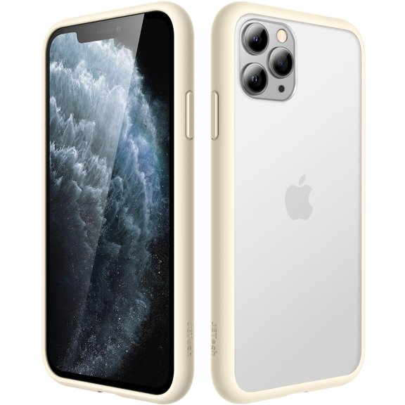 JETech Matte Case for iPhone 11 Pro 5.8-Inch, Shockproof Military Grade Drop Protection, Frosted Translucent Back Phone Cover, Anti-Fingerprint (Beige)