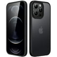 thumbnail image 1 of JETech Matte Case for iPhone 12 Pro Max 6.7-Inch, Shockproof Military Grade Drop Protection, Frosted Translucent Back Phone Cover, Anti-Fingerprint (Black), 1 of 6