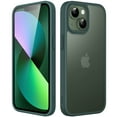 thumbnail image 1 of JETech Matte Case for iPhone 13 6.1-Inch, Shockproof Military Grade Drop Protection, Frosted Translucent Back Phone Cover, Anti-Fingerprint (Dark Green), 1 of 6