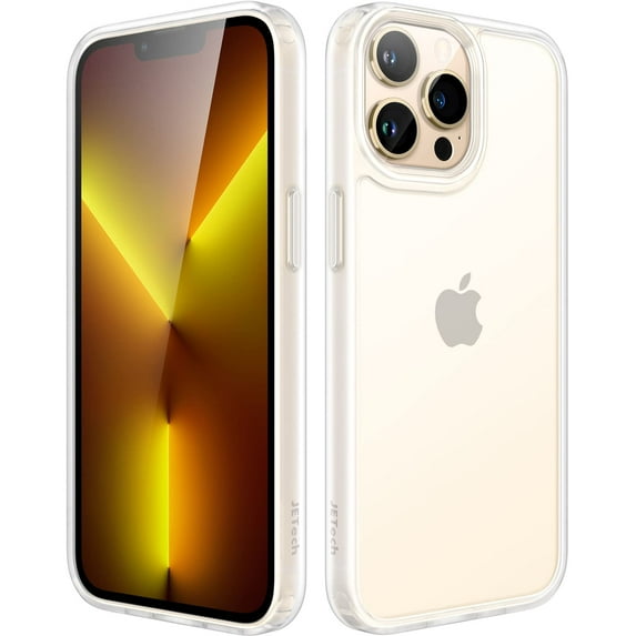 JETech Matte Case for iPhone 13 Pro Max 6.7-Inch, Shockproof Military Grade Drop Protection, Frosted Translucent Back Phone Cover, Anti-Fingerprint (Frosted Clear)