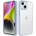 thumbnail image 1 of JETech Matte Case for iPhone 14 6.1-Inch, Shockproof Military Grade Drop Protection, Frosted Translucent Back Phone Cover, Anti-Fingerprint (Sky Blue), 1 of 6