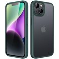 thumbnail image 1 of JETech Matte Case for iPhone 14 Plus 6.7-Inch, Shockproof Military Grade Drop Protection, Frosted Translucent Back Phone Cover, Anti-Fingerprint (Dark Green), 1 of 6