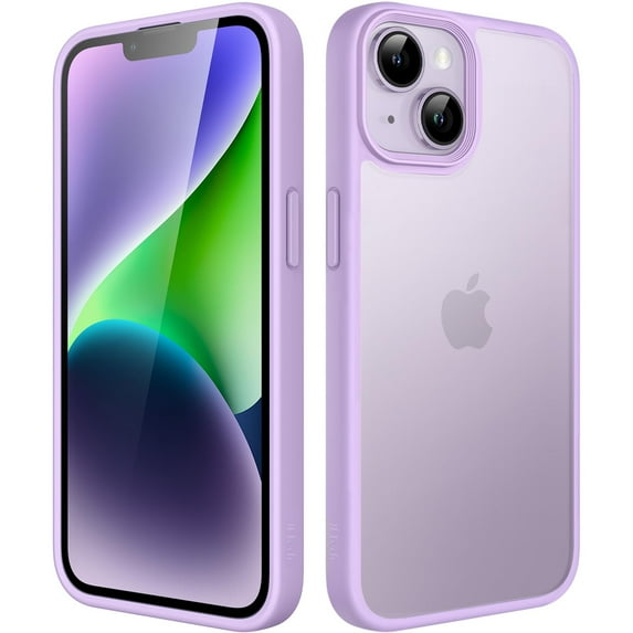 JETech Matte Case for iPhone 14 Plus 6.7-Inch, Shockproof Military Grade Drop Protection, Frosted Translucent Back Phone Cover, Anti-Fingerprint (Light Purple)