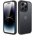 thumbnail image 1 of JETech Matte Case for iPhone 14 Pro 6.1-Inch, Shockproof Military Grade Drop Protection, Frosted Translucent Back Phone Cover, Anti-Fingerprint (Black), 1 of 6