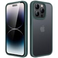 thumbnail image 1 of JETech Matte Case for iPhone 14 Pro 6.1-Inch, Shockproof Military Grade Drop Protection, Frosted Translucent Back Phone Cover, Anti-Fingerprint (Dark Green), 1 of 6