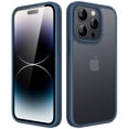 thumbnail image 1 of JETech Matte Case for iPhone 14 Pro 6.1-Inch, Shockproof Military Grade Drop Protection, Frosted Translucent Back Phone Cover, Anti-Fingerprint (Storm Blue), 1 of 6