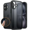 thumbnail image 1 of JETech Matte Case for iPhone 16 6.1-Inch with Camera Control Button, Shockproof Military Grade Drop Protection, Frosted Translucent Back Phone Cover (Black), 1 of 7