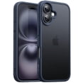 thumbnail image 1 of JETech Matte Case for iPhone 16 6.1-Inch, Shockproof Military Grade Drop Protection, Frosted Translucent Back Phone Cover, Anti-Fingerprint (Storm Blue), 1 of 6