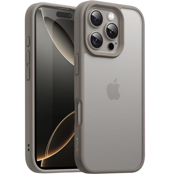 JETech Matte Case for iPhone 16 Pro Max 6.9-Inch, Shockproof Military Grade Drop Protection, Frosted Translucent Back Phone Cover, Anti-Fingerprint (Natural Titanium)