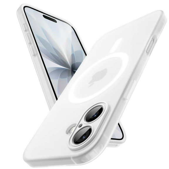 JETech Matte Case for iPhone 17 6.3-Inch Compatible with MagSafe, Camera Lens Full Protection, Shockproof Translucent Frosted TPU Soft Phone Cover (Frosted Clear)