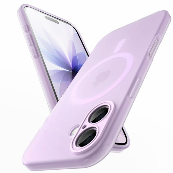 JETech Matte Case for iPhone 17 6.3-Inch, Compatible with MagSafe, Camera Lens Full Protection, Shockproof Translucent Frosted Phone Cover (Purple)