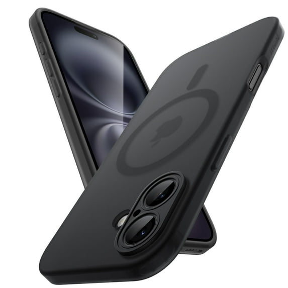 JETech Matte Case for iPhone 17 6.3-Inch, Compatible with MagSafe, Camera Lens Full Protection, Shockproof Translucent Phone Cover, Anti-Fingerprint (Black)