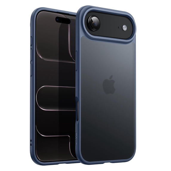 JETech Matte Case for iPhone Air, Shockproof Military Grade Drop Protection, Frosted Translucent Back Minimalist Phone Cover, Anti-Fingerprint (Storm Blue)