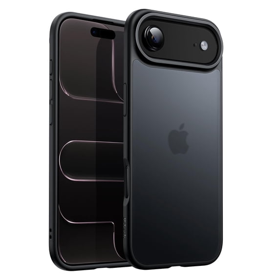 JETech Matte Case for iPhone Air, Shockproof Military Grade Drop Protection, Frosted Translucent Back Minimalist Phone Cover, Anti-Fingerprint (Black)