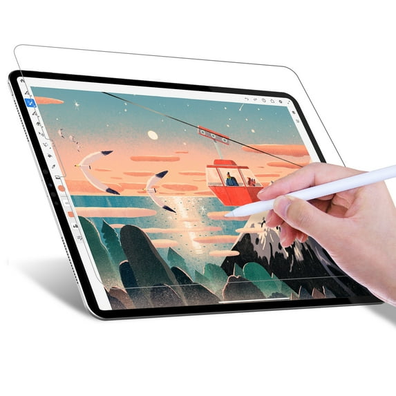 JETech Paper Screen Protector Compatible with iPad Pro 12.9-Inch 2021/2020/2018 Model Edge to Edge Liquid Retina Display, Anti-Glare, Matte PET Paper Film for Drawing