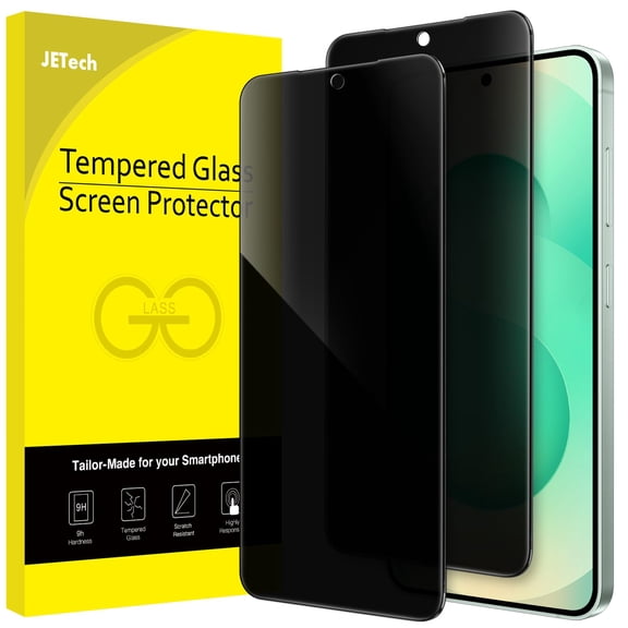 JETech Privacy Screen Protector for Samsung Galaxy S25+ / S25 Plus 5G, Anti-Spy Tempered Glass Film, Fingerprint ID Compatible, 2-Pack