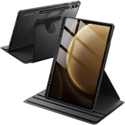 JETech Rotating Case for Samsung Galaxy Tab S10+ / Tab S9 FE+ / S9+, 360 Degree Rotation Cover (Black)