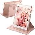 thumbnail image 1 of JETech Rotating Case for iPad 9/8/7 (10.2-Inch, 2021/2020/2019 Model, 9th/8th/7th Generation) with Pencil Holder, 360 Degree Rotation Protective Stand Cover Clear Back, Auto Wake/Sleep (Rose Gold), 1 of 7