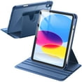 thumbnail image 1 of JETech Rotating Case for iPad (A16) 11th/10th Generation (2025/2022) with Pencil Holder, 360 Degree Rotation Protective Stand Cover Clear Back, Auto Wake/Sleep (Navy), 1 of 7