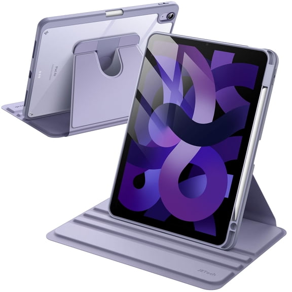 JETech Rotating Cover Case for iPad Air M4/M3/M2 (2026/2025/2024), iPad Air 5/4 (2022/2020), (Purple)