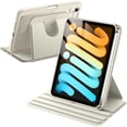 thumbnail image 1 of JETech Rotating Case for iPad mini (A17 Pro, 2024 Model, 7th Generation) / mini 6 (2021 Model, 6th Generation), 360 Degree Rotation Protective Stand Cover Clear Back (Starlight), 1 of 7