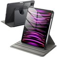 thumbnail image 1 of JETech Rotating Case for iPad Pro 11-Inch 2022/2021(4th/3rd gen) with Pencil Holder, 360 Degree Rotation Protective Stand Cover Clear Back, Auto Wake/Sleep (Space Gray), 1 of 7