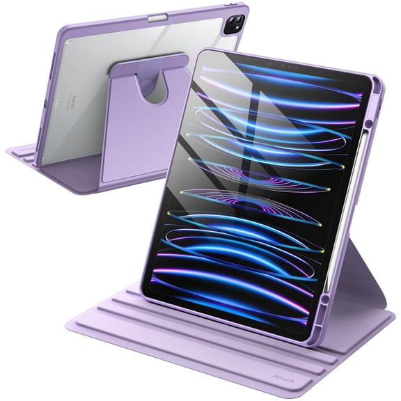JETech Rotating Case for iPad Pro 12.9-Inch, 360 Degree Rotation Stand Cover (Light Purple)