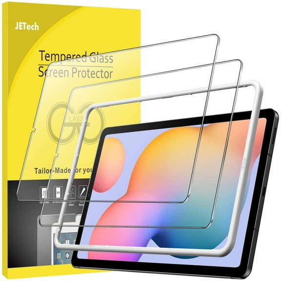 JETech Screen Protector for Samsung Galaxy Tab S6 Lite (10.4 Inch, 2022/2020 Model) with Easy Installation Frame, 9H Tempered Glass Film, HD Clear, 2-Pack