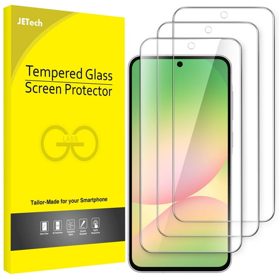 JETech Screen Protector for Samsung Galaxy A56 5G, 9H Tempered Glass Film, Anti-Scratch, HD Clear, 3-Pack