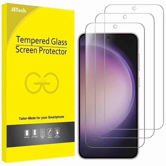 JETech Screen Protector for Samsung Galaxy S23+ / S23 Plus 5G 6.6-Inch, Tempered Glass Film, Fingerprint ID Compatible, HD Clear, 3-Pack