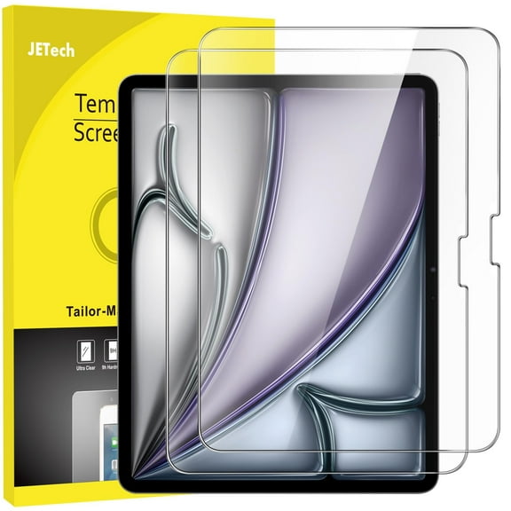 JETech Screen Protector for iPad Air 13-Inch M2 (2024), 9H Tempered Glass Film, HD Clear, 2-Pack