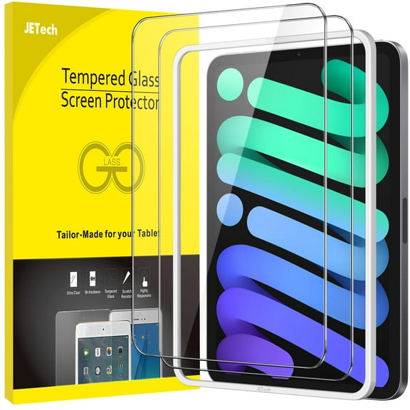 JETech Screen Protector for iPad mini 6 (8.3-Inch, 2021 Model, 6th Generation) with Easy Installation Frame, Tempered Glass Film, HD Clear, 2-Pack