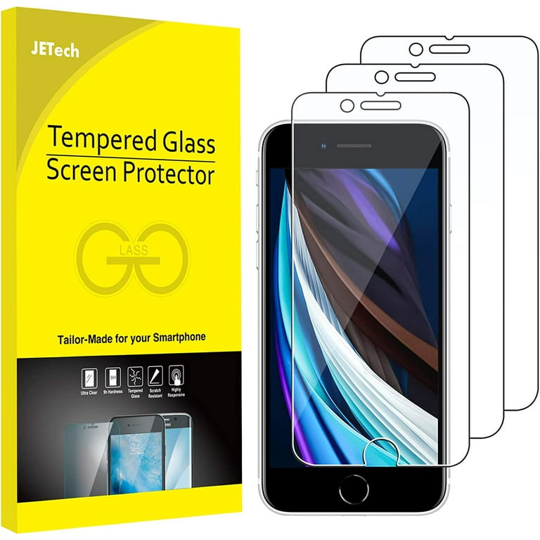 JETech Screen Protector for iPhone SE 2020, 4.7-Inch, Tempered Glass Film,  3-Pack 