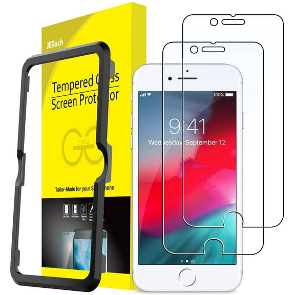 JETech Screen Protector for iPhone SE 2020, iPhone 8/7, iPhone 6s/6, 4.7-Inch, Tempered Glass Film with Easy-Installation Tool, 2-Pack