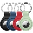 thumbnail image 1 of JETech Silicone Case for AirTag 2nd/1st Generation (2026/2021) with Keychain, Protective Air Tag Holder, 4-Pack (Black/Red/Navy Blue/Matcha Green), 1 of 6