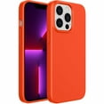 thumbnail image 1 of JETech Silicone Case Compatible with iPhone 13 Pro 6.1-Inch, Silky-Soft Touch Full-Body Protective Phone Case, Shockproof Cover with Microfiber Lining (Orange Red), 1 of 7