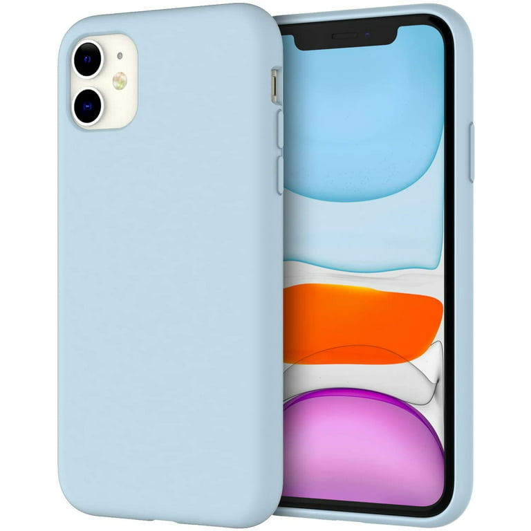 JETech Silicone Case for iPhone 11 (2019) 6.1-Inch, Silky-Soft Touch  Full-Body Protective Case, Shockproof Cover with Microfiber Lining (Blue) 