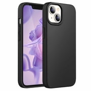 JETech Silicone Case for iPhone 14 6.1-Inch, Silky-Soft Touch Full-Body Protective Phone Case, Shockproof Cover with Microfiber Lining Black