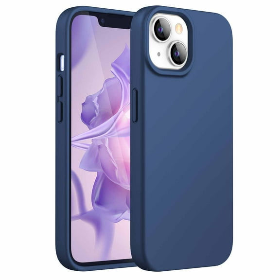 JETech Silicone Case for iPhone 14 6.1-Inch, Silky-Soft Touch Full-Body Protective Phone Case, Shockproof Cover with Microfiber Lining (Cobalt Blue)