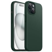 JETech Silicone Case for iPhone 15 6.1-Inch, Silky-Soft Touch Full-Body Protective Phone Case, Shockproof Cover Midnight Green