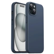 JETech Silicone Case for iPhone 15 6.1-Inch, Silky-Soft Touch Full-Body Protective Phone Case, Shockproof Cover Storm Blue