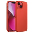 thumbnail image 1 of JETech Silicone Case for iPhone 13 Mini 5.4-Inch, Silky-Soft Touch Full-Body Protective Phone Case, Shockproof Cover with Microfiber Lining (Orange Red), 1 of 6