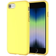 JETech Silicone Case for iPhone SE 3/2 2022/2020 Edition, 4.7-Inch, Silky-Soft Touch Full-Body Protective Phone Case, Shockproof Cover with Microfiber Lining Flash
