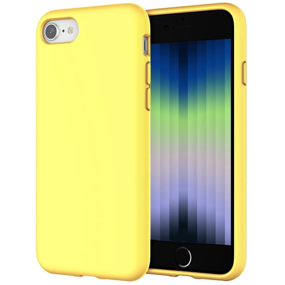 JETech Silicone Case for iPhone SE 3/2 (2022/2020 Edition), 4.7-Inch, Silky-Soft Touch Full-Body Protective Phone Case, Shockproof Cover with Microfiber Lining (Flash)
