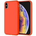 thumbnail image 1 of JETech Silicone Case for iPhone X, iPhone Xs, 5.8-Inch, Silky-Soft Touch Full-Body Protective Case, Shockproof Cover with Microfiber Lining (Spicy Orange), 1 of 6