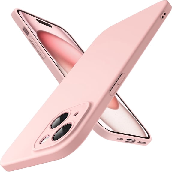 JETech Slim Case for iPhone 15 Plus 6.7-Inch with Camera Lens Full Cover Protection, Ultra-Thin Lightweight Matte Finish Minimalist Protective Phone Cover (Pink)